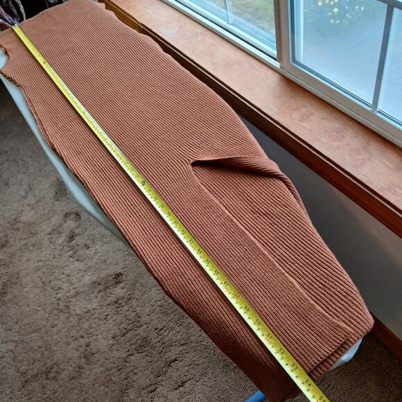 Pretty Garden Bodycon Maxi Tank Pullover Sweater Dress L caramel NOS sleeveless - Picture 13 of 15